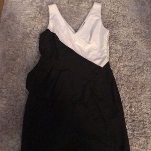 White and black dress